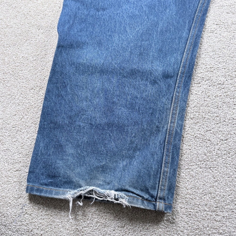 Levi's 501XX Original Fit Jeans Mens 48x29.5 Blue Fair Straight Button Fly 501 - Picture 13 of 13